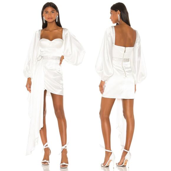 Bronx & Banco Lana Bridal Mini Dress Satin Crystal Embellishment Princess 6/M